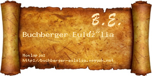 Buchberger Eulália névjegykártya